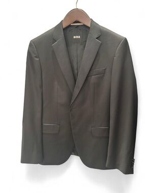 BOSS NWT H-Huge-2pcs-224 Tuxedo Set Size 40R Black Wool/Silk
